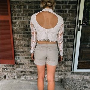 Rush lacy crop top! Size small!